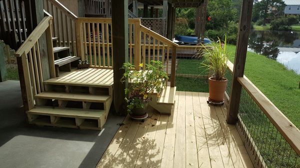 Extending Exterior Staircase & Deck Built in Gulfport, MS (3)
